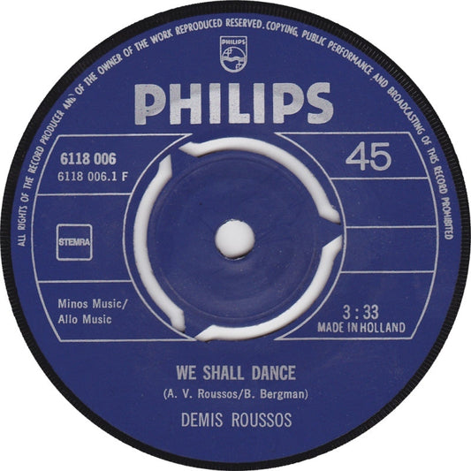 Demis Roussos - We Shall Dance 02131 Vinyl Singles Vinyl Goed / Hoes Generic