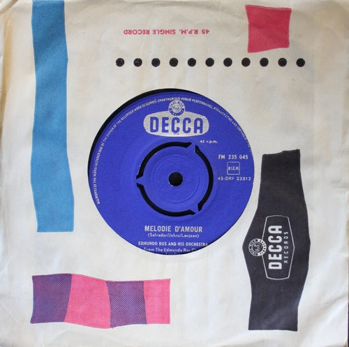 Edmundo Ros - Melodie D'amour Vinyl Singles Vinyl Zeer Goed / Hoesje Goed "VINYLSINGLES.NL"
