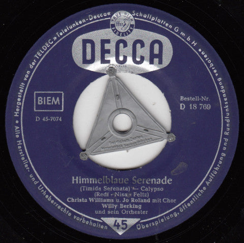 Christa Williams - Jo Roland - Oh, Das Wär' Schön Vinyl Singles Vinyl Goed / Hoes Goed