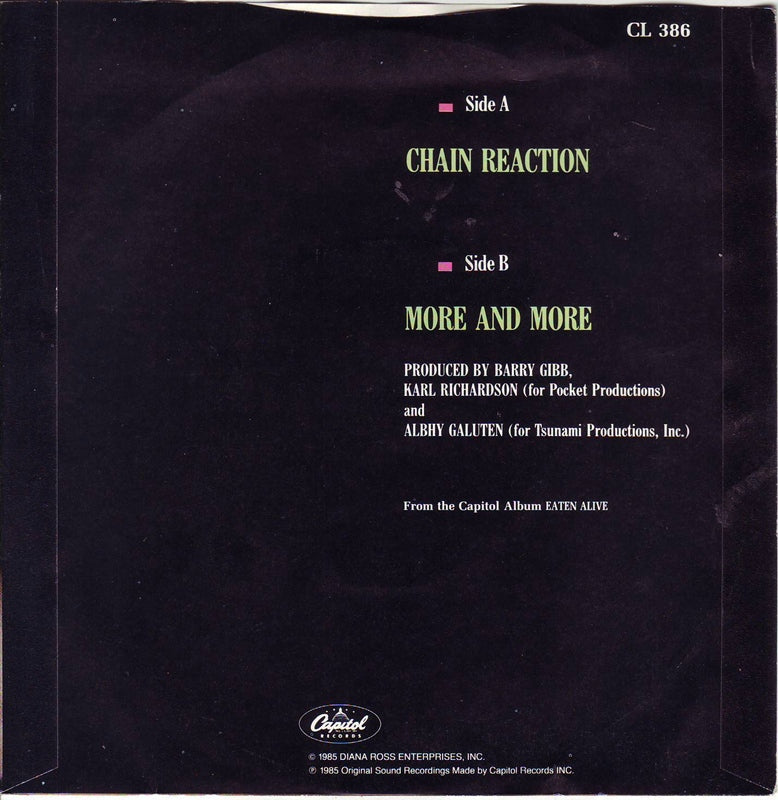 Diana Ross - Chain Reaction Vinyl Singles Vinyl Zeer Goed / Hoesje Goed "VINYLSINGLES.NL"