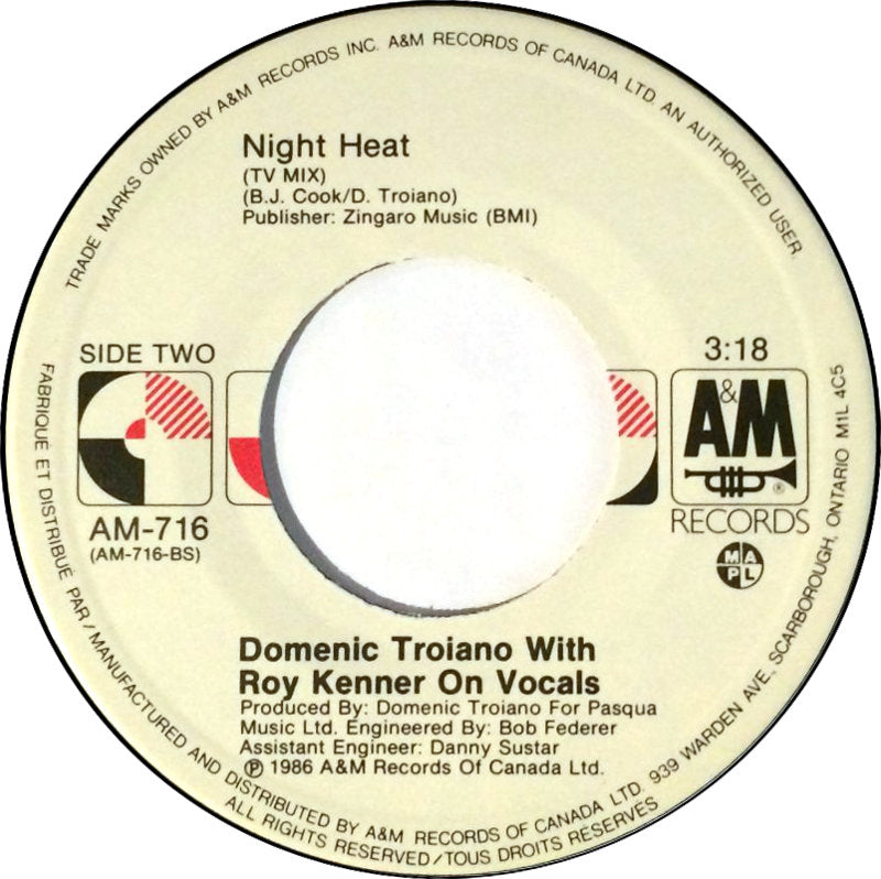 Domenic Troiano With Roy Kenner - Night Heat 10426 Vinyl Singles Vinyl Goed / Hoes Goed