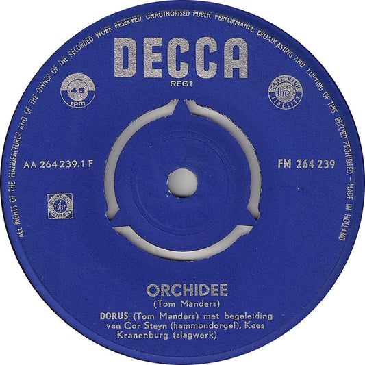 Dorus - Orchidee 32327 Vinyl Singles Vinyl Goed / Hoes Goed