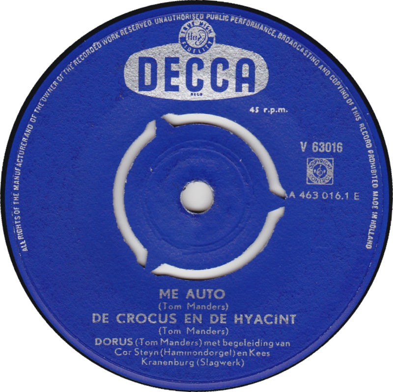 Dorus - Dorus No. 3 02617 Vinyl Singles EP Vinyl Goed / Hoes Redelijk