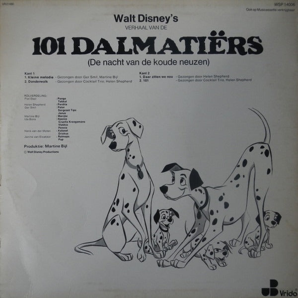 Various - Walt Disney's Verhaal Van De 101 Dalmatiërs (De Nacht Van De Koude Neuzen) (LP) Vinyl LP Vinyl (VG) <br> Hoes (G+)