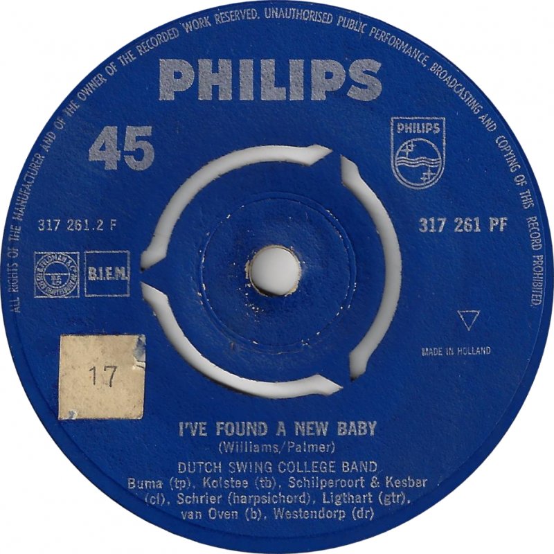 Dutch Swing College Band - Way Down Yonder In New Orleans Vinyl Singles Vinyl Zeer Goed / Hoesje Goed "VINYLSINGLES.NL"