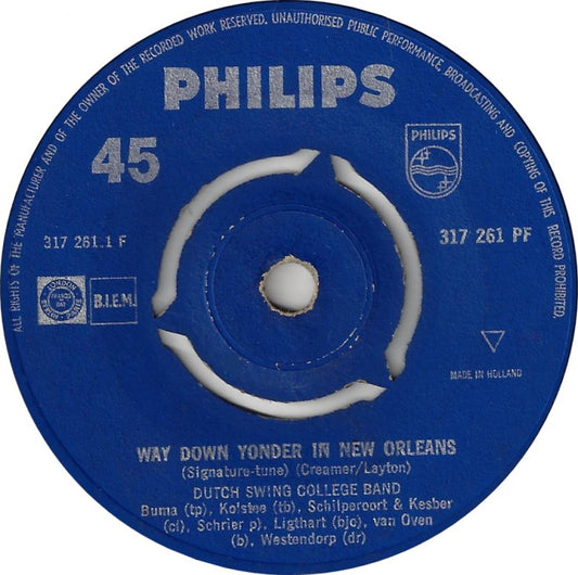 Dutch Swing College Band - Way Down Yonder In New Orleans 38043 Vinyl Singles Vinyl Goed / Hoes Goed