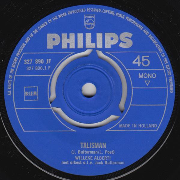 Willeke Alberti - Talisman 18046 18047 Vinyl Singles Vinyl Goed / Hoes Goed
