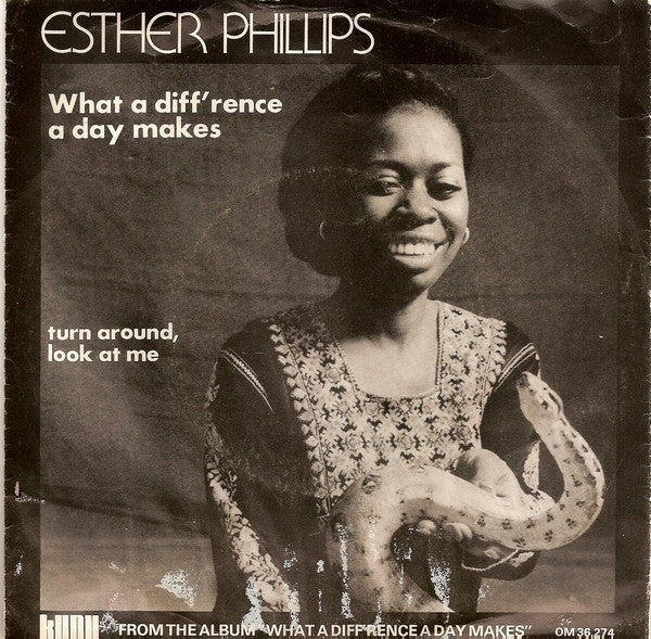 Esther Phillips - What A Diff'rence A Day Makes Vinyl Singles Vinyl Zeer Goed / Hoesje Goed "VINYLSINGLES.NL"