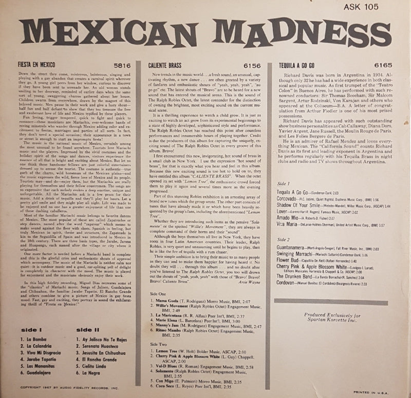 Various - Mexican Madness (LP) 44138 Vinyl LP Vinyl Goed / Hoes Goed