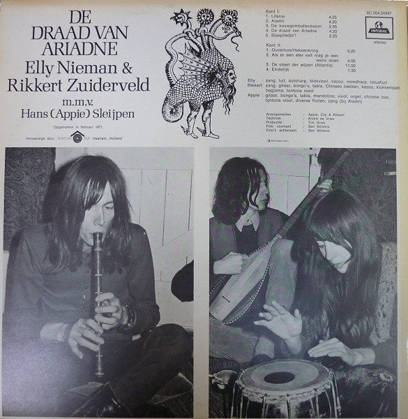 Elly Nieman & Rikkert Zuiderveld - De Draad Van Ariadne (LP) 51128 Vinyl LP Vinyl Goed / Hoes Goed