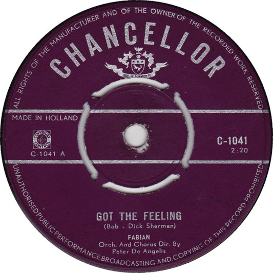 Fabian - Got The Feeling 28848 Vinyl Singles Vinyl Goed / Hoes Goed