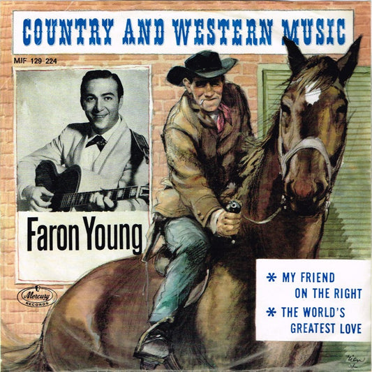 Faron Young - My Friend On The Right 30004 Vinyl Singles Vinyl Goed / Hoes Goed
