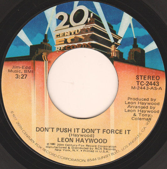 Leon Haywood - Don't Push It Don't Force It 15903 Vinyl Singles Vinyl Goed / Hoes Goed
