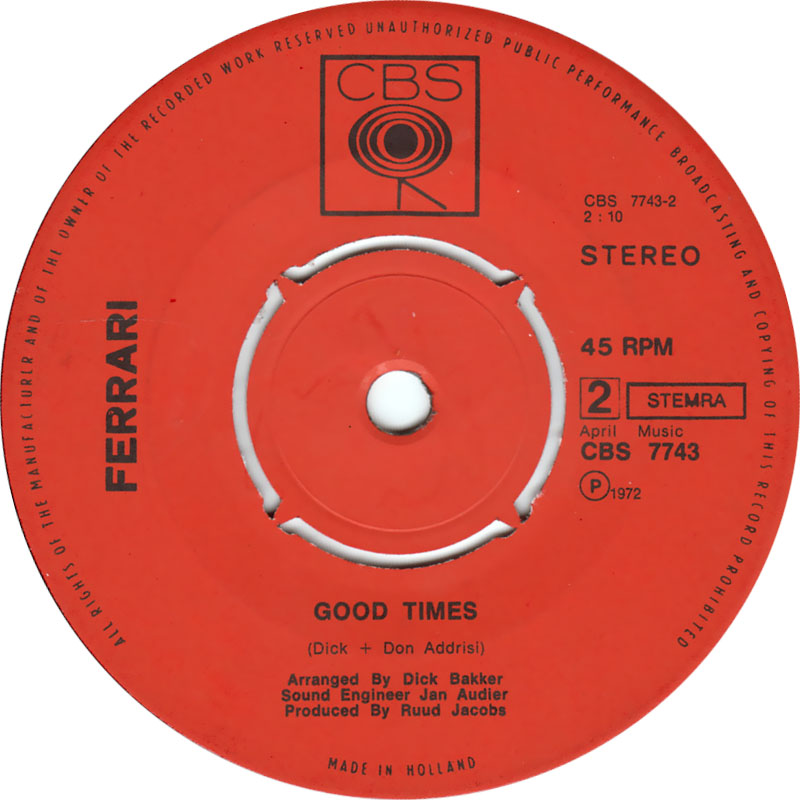 Ferrari - You Are Mine Vinyl Singles Vinyl Zeer Goed / Hoesje Generic "VINYLSINGLES.NL"