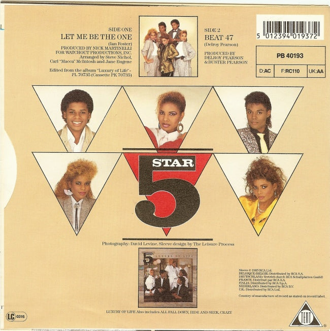 Five Star - Let Me Be The One 39949 Vinyl Singles Vinyl Goed / Hoes Goed