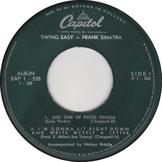 Frank Sinatra - Swing Easy! Part 2 16911 Vinyl Singles EP Vinyl Goed / Hoes Goed