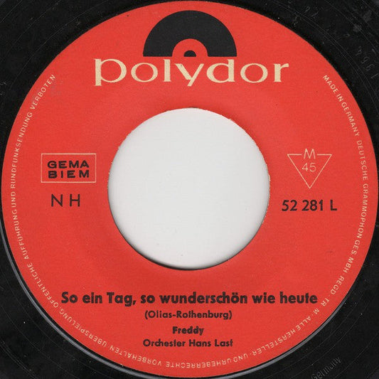 Freddy - So Ein Tag So Wunderschon Wie Heute 02116 Vinyl Singles Vinyl Goed / Hoes Generic