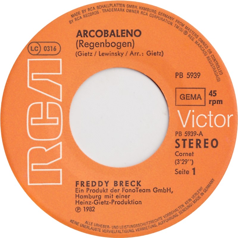 Freddy Breck - Arcobaleno (Rainbows) 18316