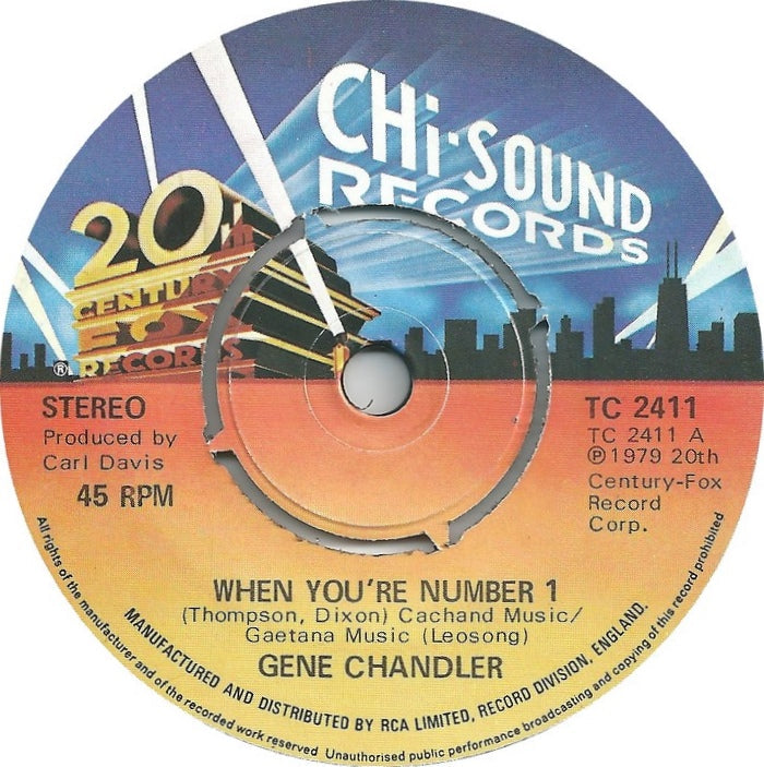 Gene Chandler - When You're Nummber * Vinyl Singles Vinyl Zeer Goed / Hoesje Goed "VINYLSINGLES.NL"
