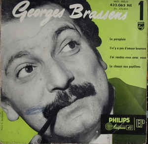 Georges Brassens - Le Parapluie Vinyl Singles EP Vinyl Zeer Goed / Hoesje Goed "VINYLSINGLES.NL"