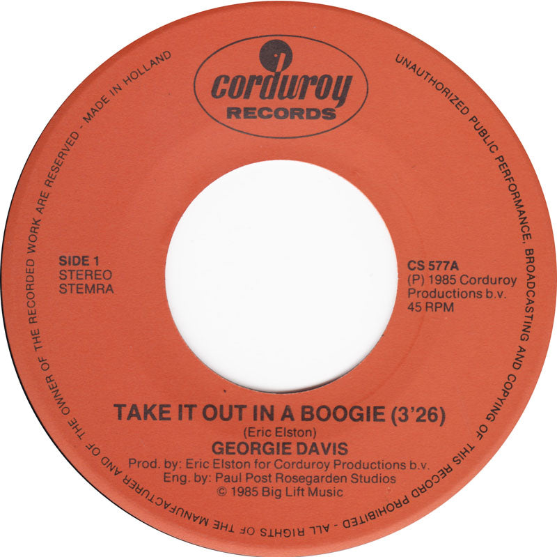 Georgie Davis - Take It Out In A Boogie 30529