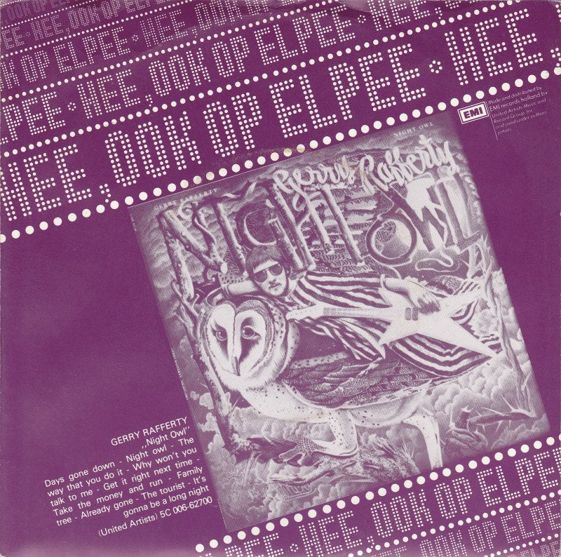 Gerry Rafferty - Night owl Vinyl Singles Vinyl Zeer Goed / Hoesje Goed "VINYLSINGLES.NL"