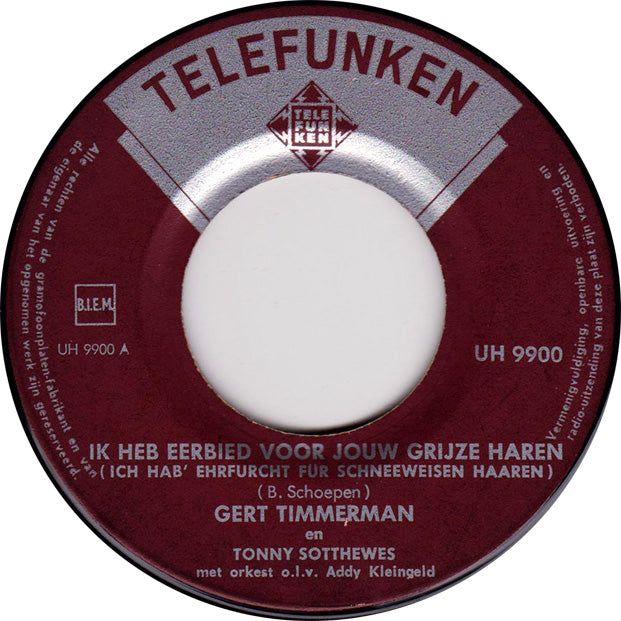 Duo Gert Timmerman - Ik Heb Eerbied Voor Jouw Grijze Haren 16477 Vinyl Singles Vinyl Goed / Hoes Generic