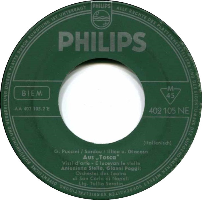 Gianni Poggi, Leo Pudis, Antonietta Stella Vinyl Singles EP Vinyl Zeer Goed / Hoesje Generic "VINYLSINGLES.NL"