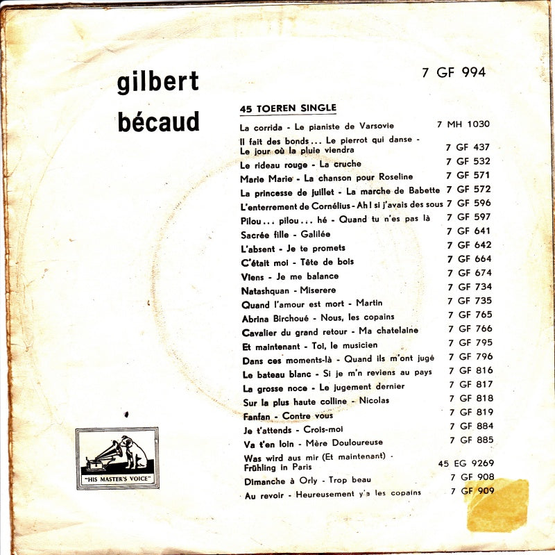 Gilbert Bécaud - Rosy and John 13006