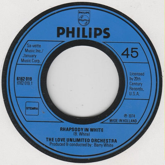 Love Unlimited - Rhapsody In White 07398 Vinyl Singles Vinyl Goed / Hoes Generic
