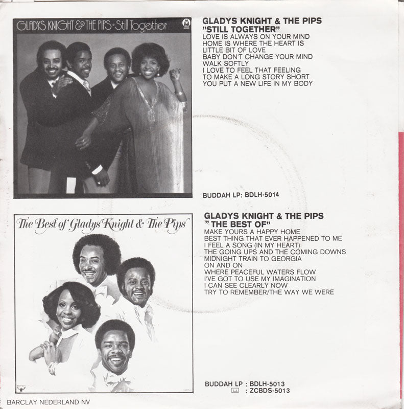 Gladys Knight & The Pips - Baby Don't Change Your Mind 30088 Vinyl Singles Vinyl Goed / Hoes Goed