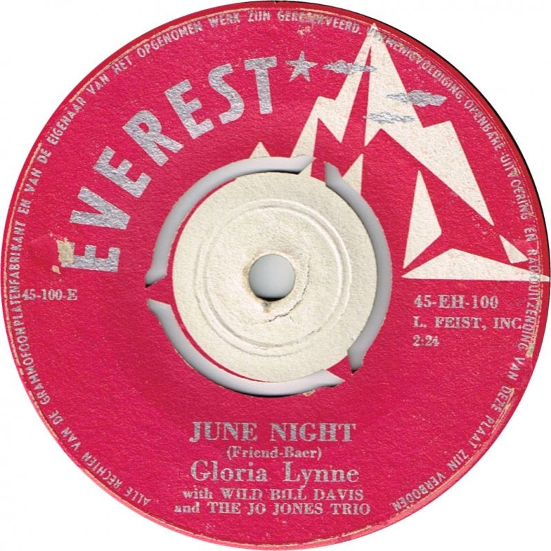 Gloria Lynne With Wild Bill Davis And Jo Jones Trio - June Night Vinyl Singles Vinyl Zeer Goed / Hoesje Generic "VINYLSINGLES.NL"