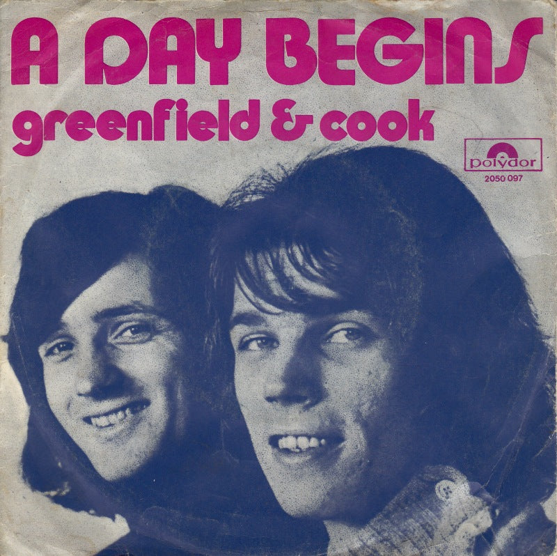 Greenfield & Cook - A Day Begins Vinyl Singles Vinyl Zeer Goed / Hoesje Goed "VINYLSINGLES.NL"