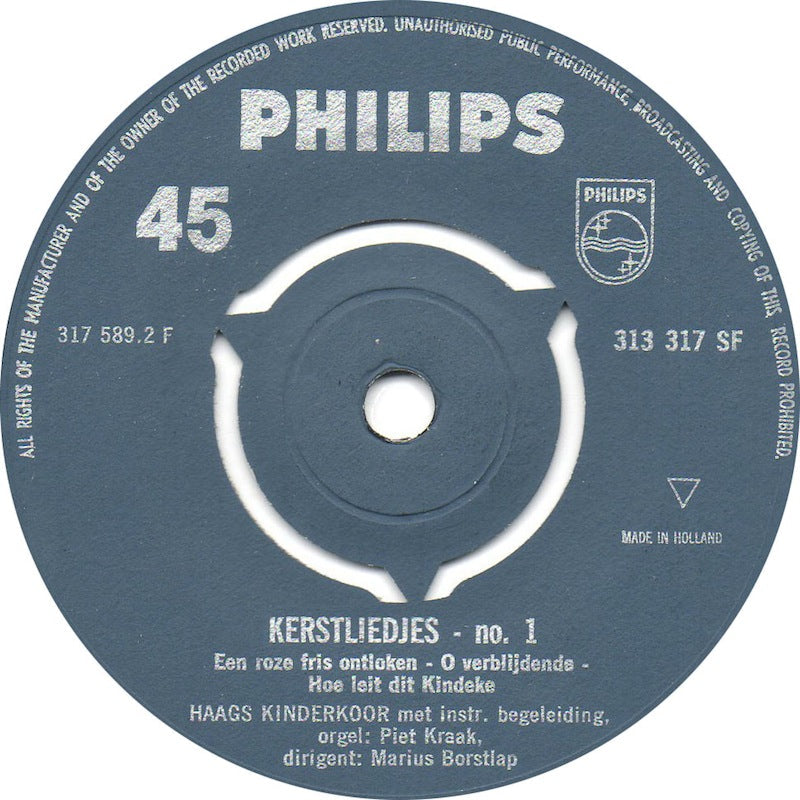 Haags Kinderkoor - Vrolijk Kerstfeest (Kerstliedjes No. 1) 17725 Vinyl Singles Vinyl Goed / Hoes Goed