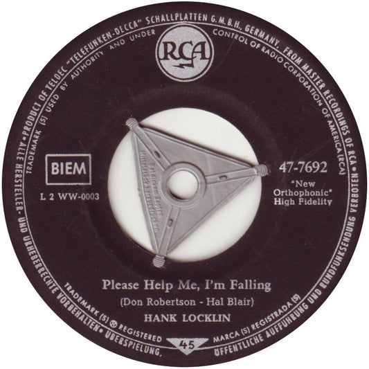 Hank Locklin - Please Help Me, I'm Falling 42380 Vinyl Singles Vinyl Goed / Hoes Generic