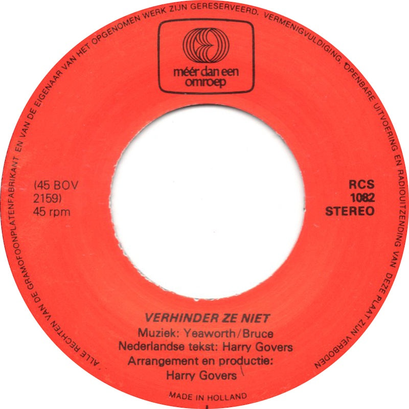Harry & Marijke Govers En Het Tienerkoor Uit Ridderkerk - De Goede Herder 01279 Vinyl Singles Vinyl Goed / Hoes Goed