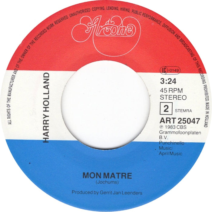 Harry Holland - Waddenzee 35053 31990 Vinyl Singles Vinyl Goed / Hoes Goed
