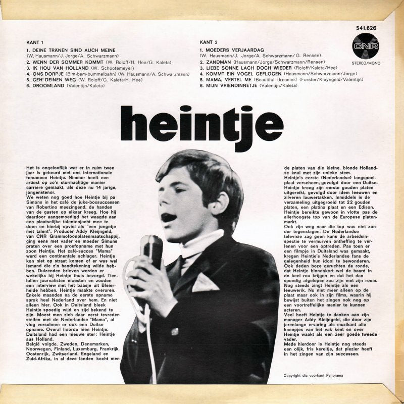 Heintje - Hits Van Heintje (LP) 40705 Vinyl LP Vinyl Goed / Hoes Goed