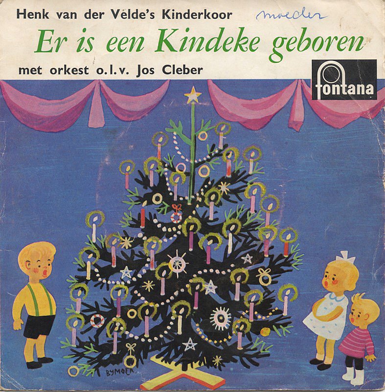 Henk Van Der Velde's Kinderkoor - Er Is Een Kindeke Geboren Vinyl Singles Vinyl Goed / Hoes Goed