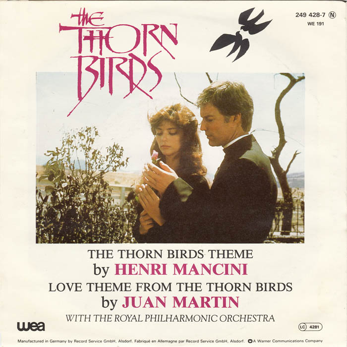 Henry Mancini And His Orchestra, Juan Martin - The Thorn Birds Theme Vinyl Singles Vinyl Zeer Goed / Hoesje Goed "VINYLSINGLES.NL"