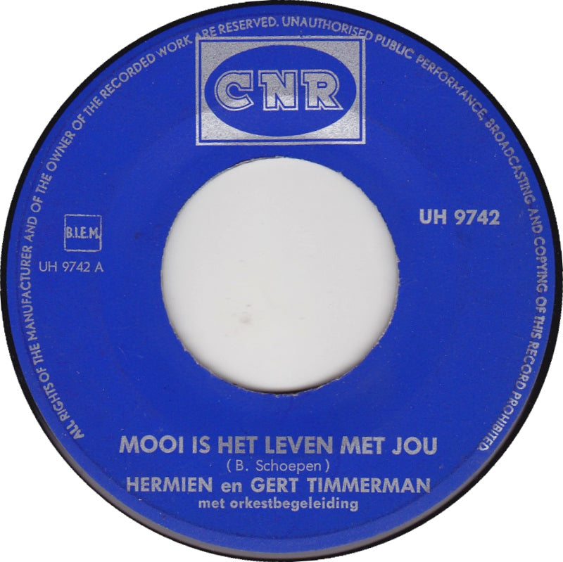Hermien En Gert Timmerman - Mooi Is Het Leven Met Jou 00093 Vinyl Singles Vinyl Goed / Hoes Generic