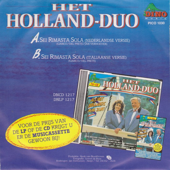 Holland Duo - Sei Rimasta Sola 37291 Vinyl Singles Vinyl Goed / Hoes Goed