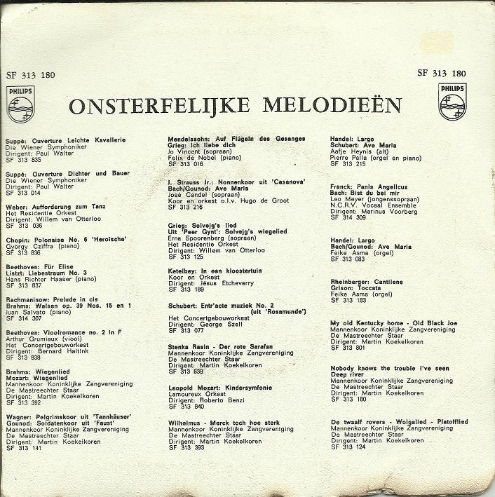 Mastreechter Staar - Onsterfelijke Melodieën 17519 Vinyl Singles Vinyl Goed / Hoes Goed