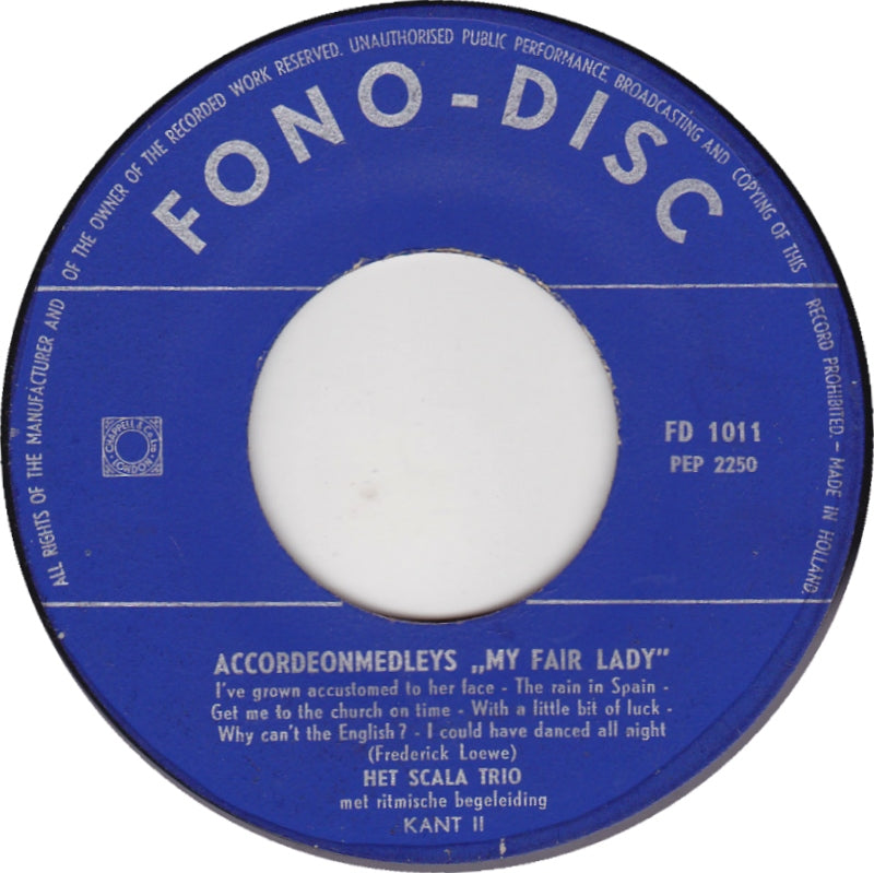 Scala Trio - Accordeonmedleys My Fair Lady 24475 Vinyl Singles Vinyl Goed / Hoes Generic