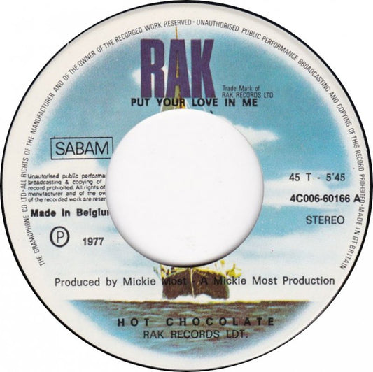 Hot Chocolate - Put Your Love In Me 07394 Vinyl Singles Vinyl Goed / Hoes Generic