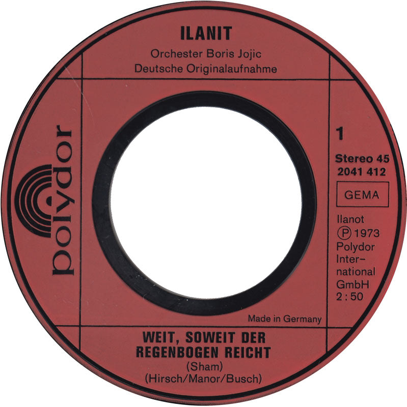 Ilanit - Weit, So Weit Der Regenbogen Reicht 17171 Vinyl Singles Vinyl Goed / Hoes Goed