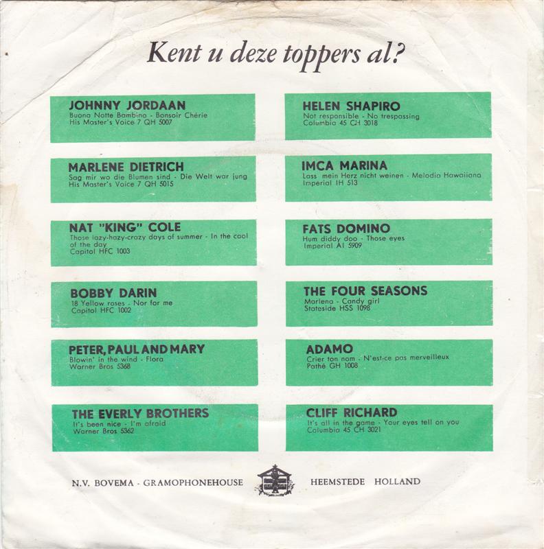 Imca Marina - Uber Den Wolken Ist Sonnenschein 35116 Vinyl Singles Vinyl Goed / Hoes Goed