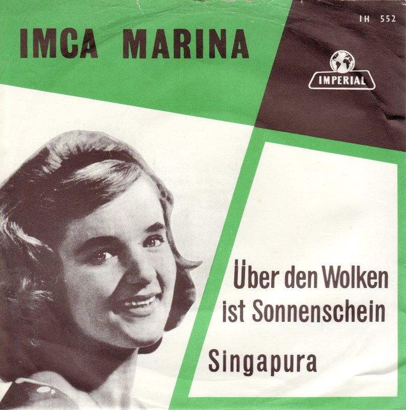 Imca Marina - Uber Den Wolken Ist Sonnenschein 35116 Vinyl Singles Vinyl Goed / Hoes Goed