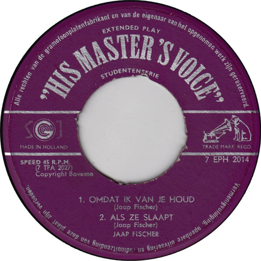 Jaap Fischer - Omdat Ik Van Je Houd 29572 Vinyl Singles EP Vinyl Goed / Hoes Goed