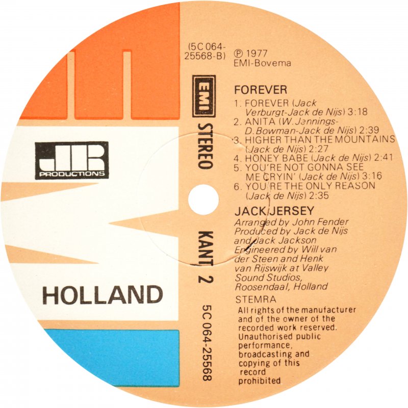 Jack Jersey - Forever (LP) 51394 Vinyl LP Vinyl Goed / Hoes Goed